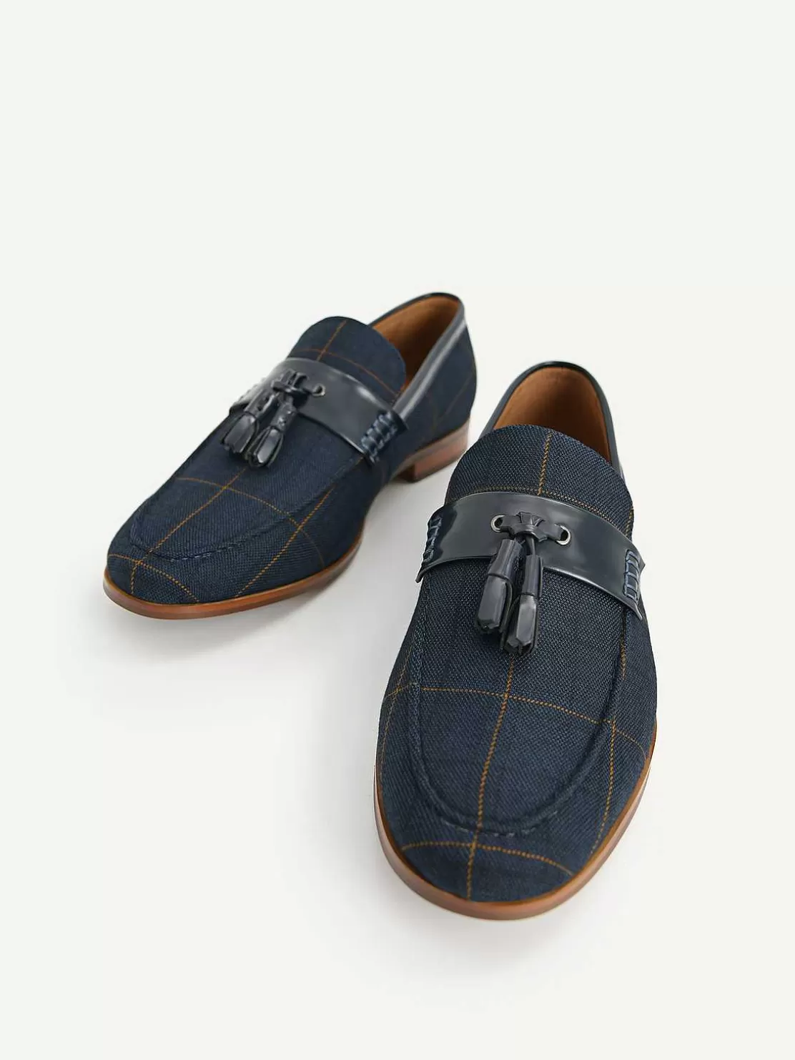 Checkered Tasselled Loafers<PEDRO Clearance