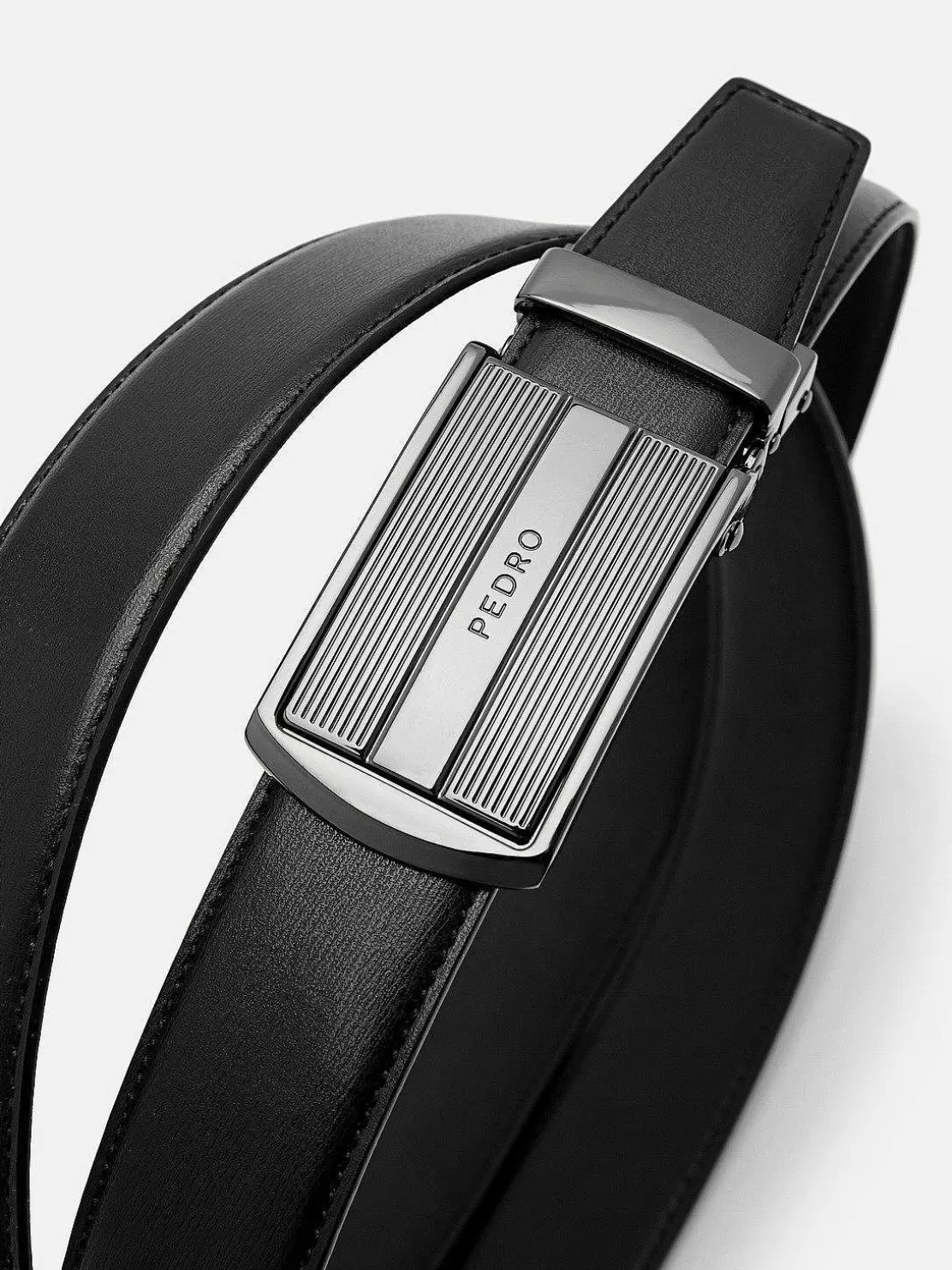 Embossed Leather Automatic Belt<PEDRO Hot