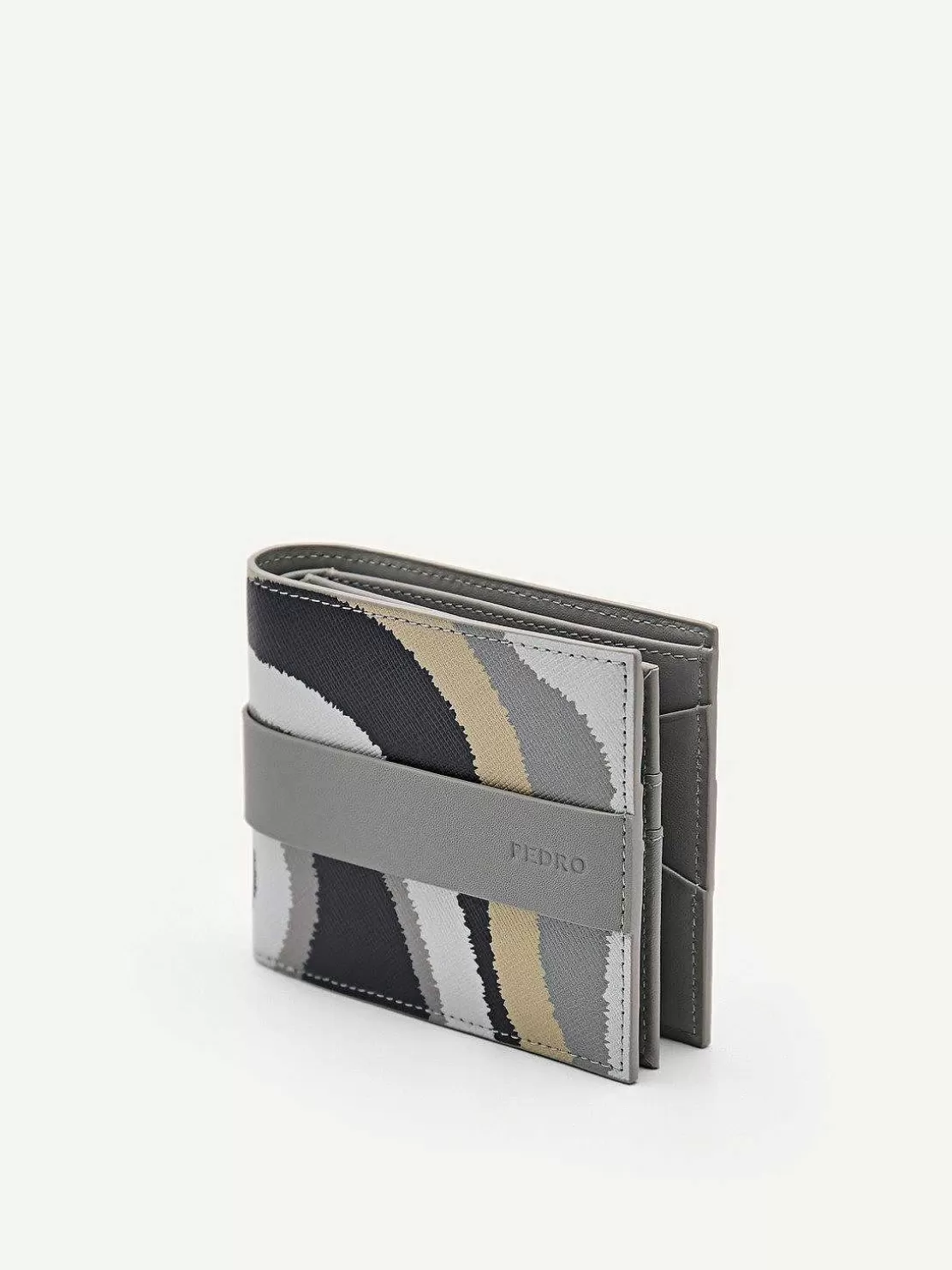 Embossed Leather Bi-Fold Flip Wallet<PEDRO Hot