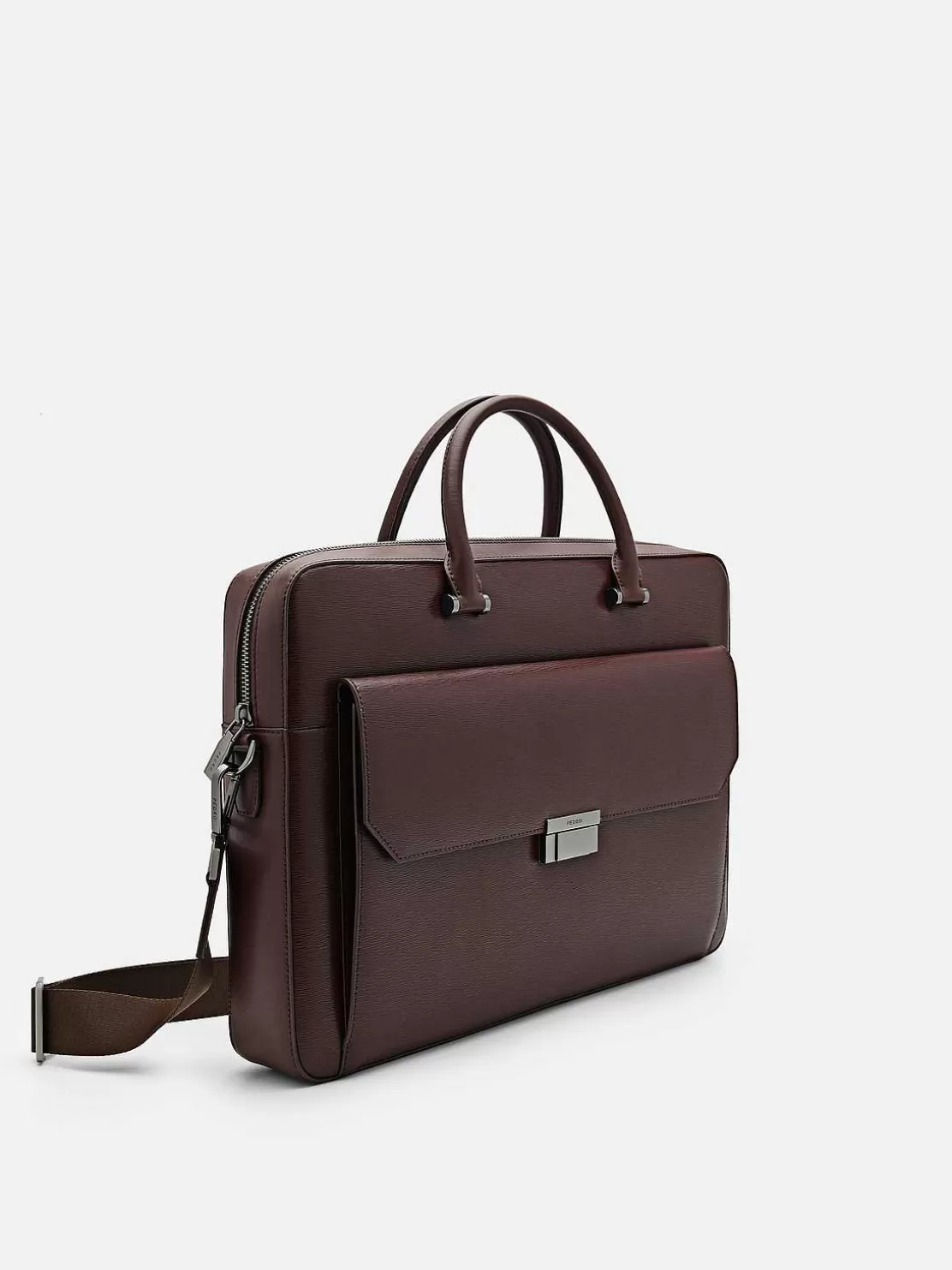 Henry Textured Leather Briefcase<PEDRO Cheap