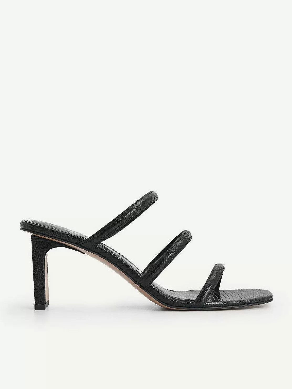 Strappy Heel Lizard-Effect Sandals<PEDRO Sale