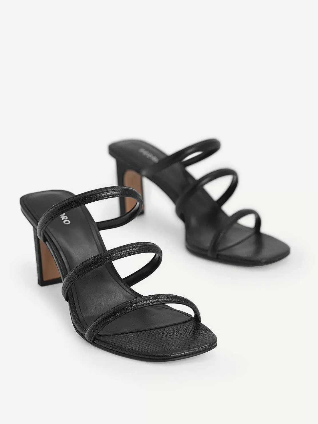 Strappy Heel Lizard-Effect Sandals<PEDRO Sale