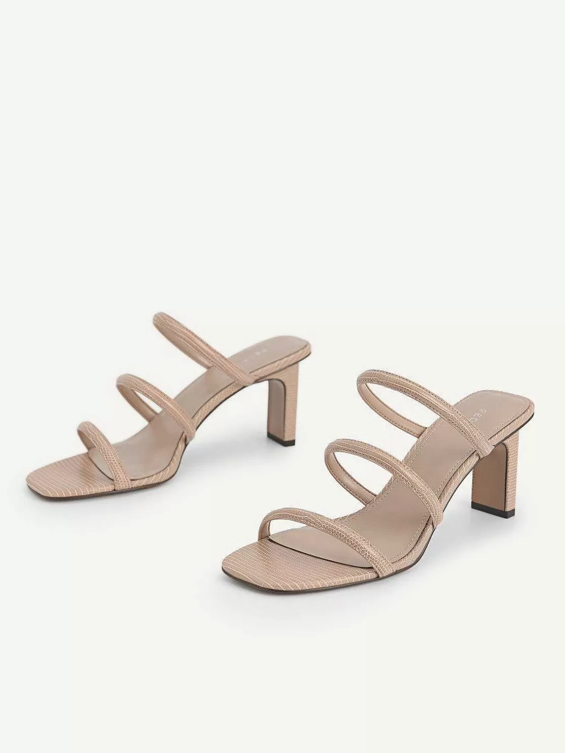 Strappy Heel Lizard-Effect Sandals<PEDRO Sale